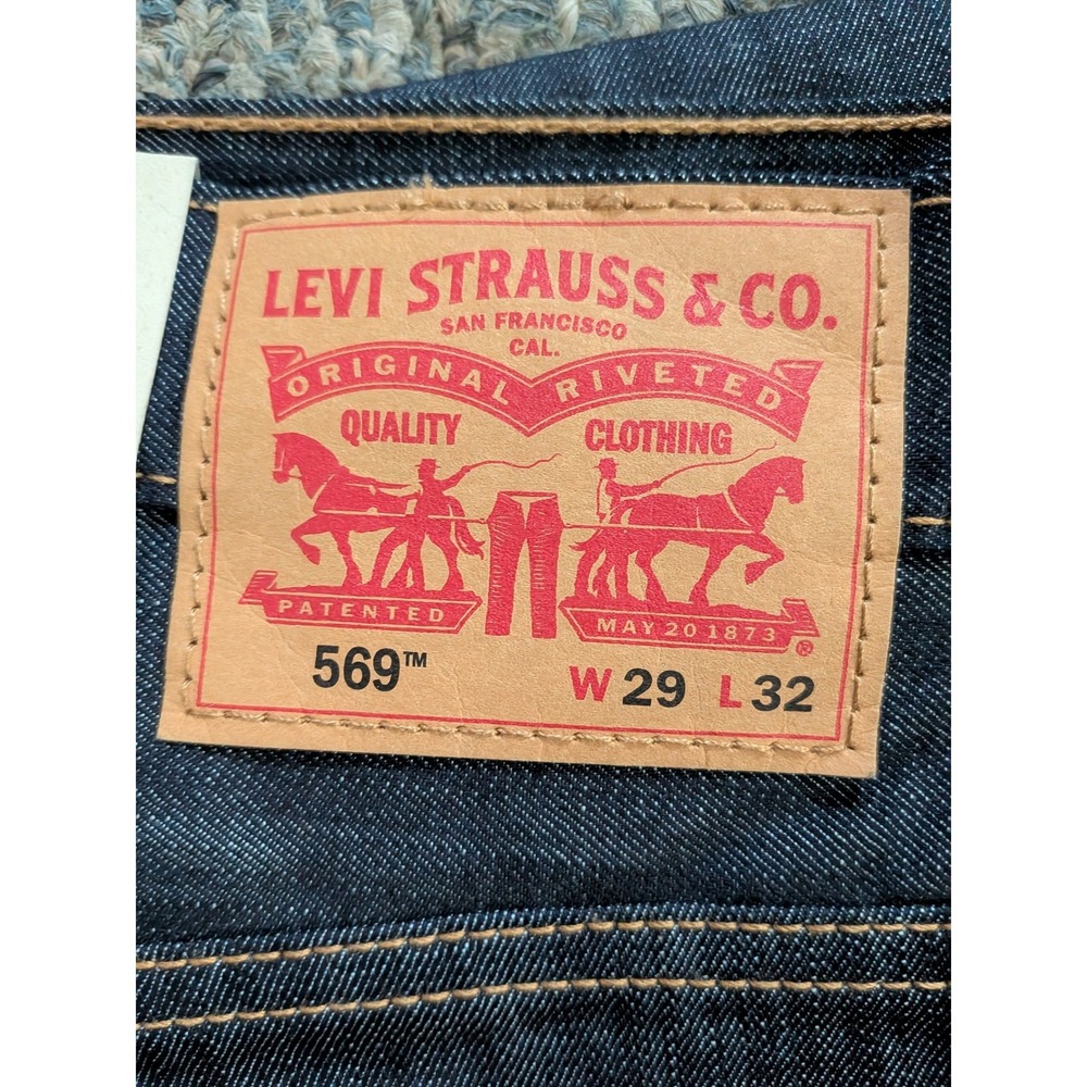Levi's 569 Loose Straight Jeans Mens 29x32 Dark Wash Indigo Denim 00569-0127 NEW - Picture 2 of 6